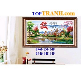 Tranh thêu chữ gia đình
